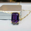 Natural Amethyst Gold Necklace