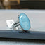 Natural Aquamarine Men Ring