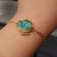 Natural Turquoise Gold Bracelet