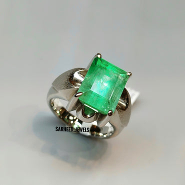 Natural Emerald Men Ring