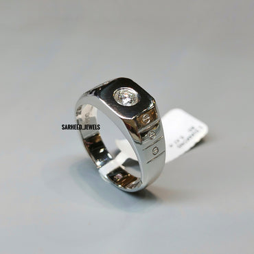 Diamond Platinum Men Ring