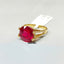 Natural Ruby and Diamond Gold Ring