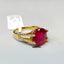 Natural Ruby and Diamond Gold Ring