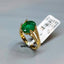 Natural Emerald and Diamond Gold Ring