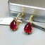 Natural Ruby and Diamond Gold Earrings