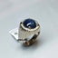 Natural Star Sapphire and Diamond Men Ring
