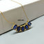 Natural Sapphires and Diamond Gold Necklace
