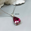 Natural Rubellite Tourmaline and Diamond Gold Necklace