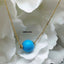 Natural Turquoise and Diamond Gold Necklace