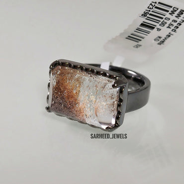 Natural Phantom Quartz Men Ring