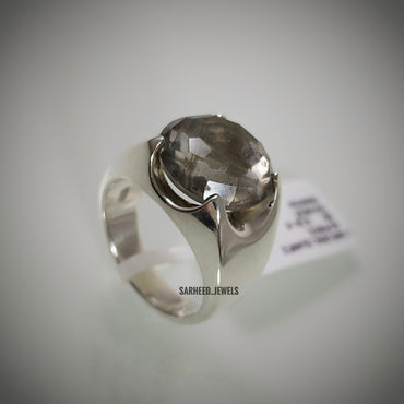 Natural Quartz & Pyrite Men Ring