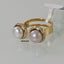 Pearls and Diamond Gold Ring