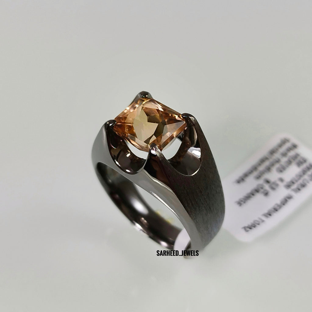 Natural Imperial Topaz Men Ring