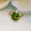 Natural Peridot Gold Ring