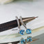 Natural Topaz and Diamond Gold Earrings