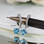 Natural Topaz and Diamond Gold Earrings