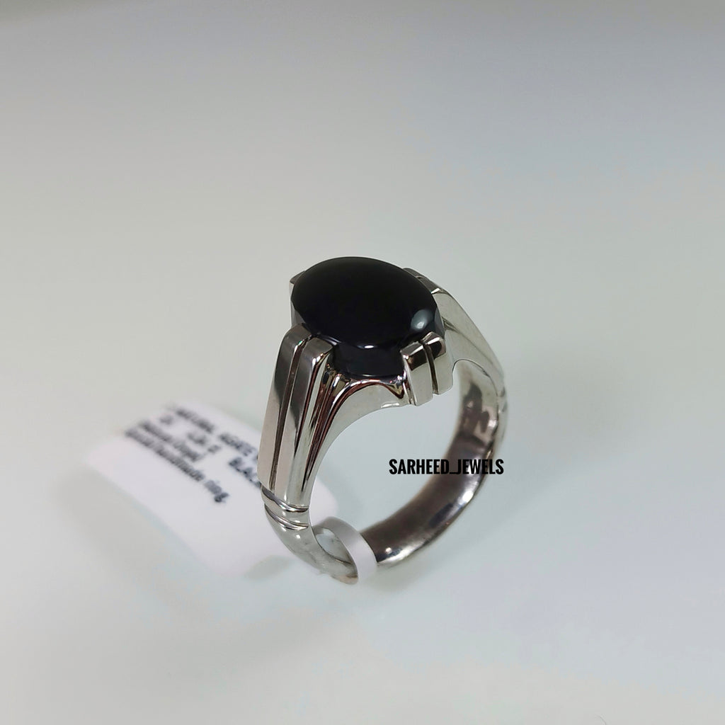 Natural Agate Men Ring