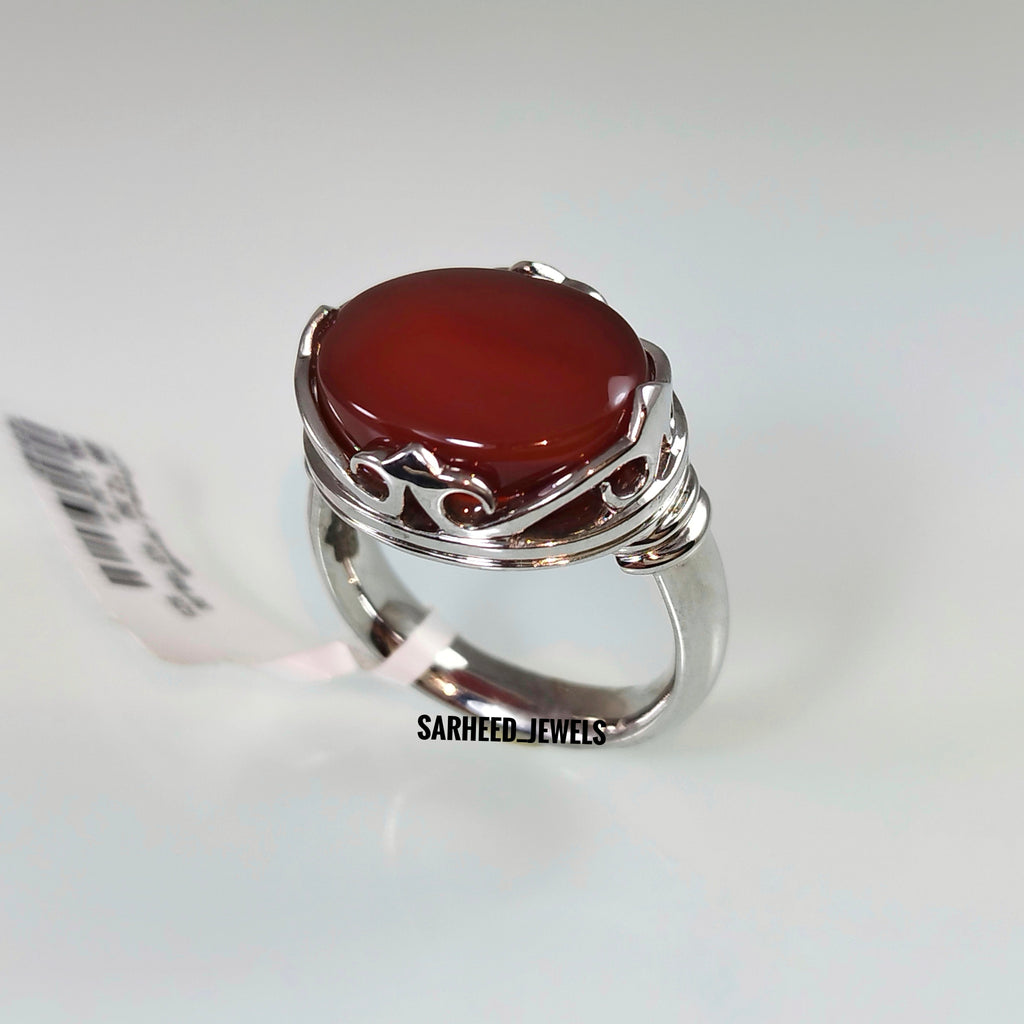 Natural Agate Men Ring