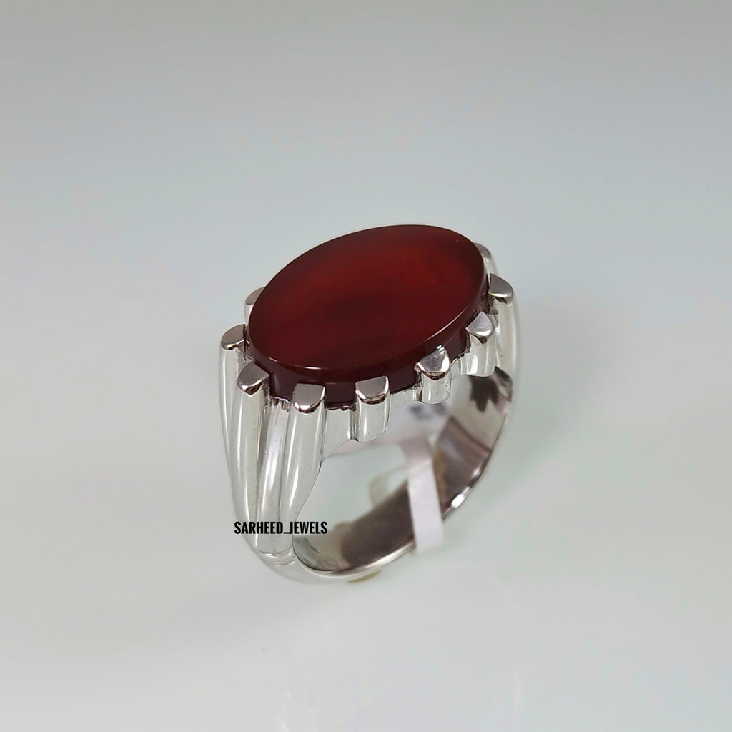 Natural Agate Men Ring