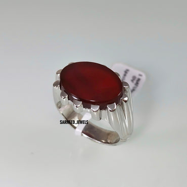 Natural Agate Men Ring