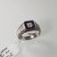 Natural Sapphire and Diamond Men Ring