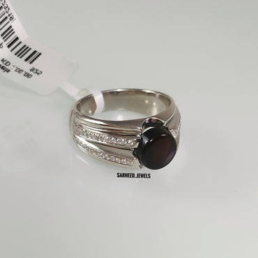 Natural Onyx and Diamond Men Ring
