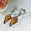 Natural Honey-Color Citrine and Diamond Gold Earrings