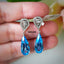 Natural Topaz and Diamond Gold Earrings