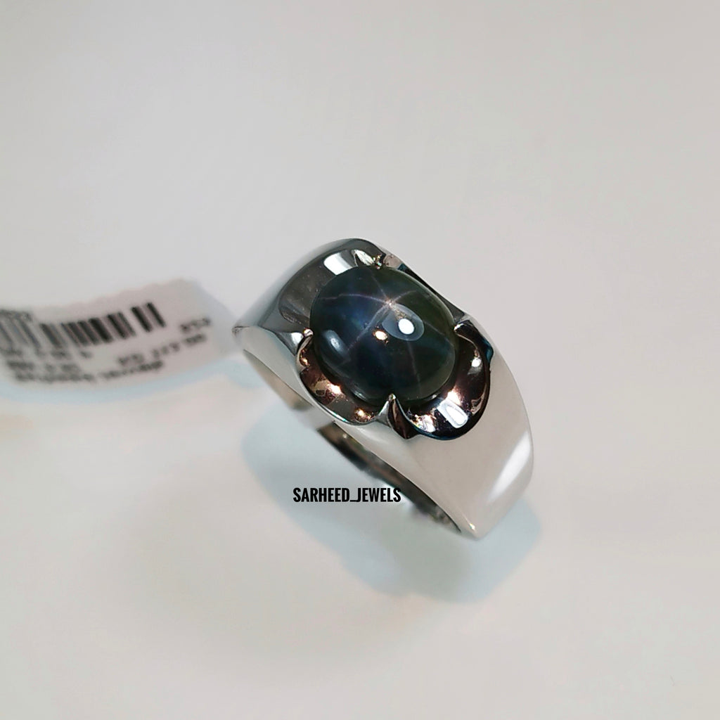 Natural Star Sapphire Men Ring