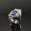 Natural Sapphire and Diamond Men Ring