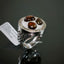 Natural Fire Agate and Brown Diamond Men Ring