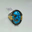 Natural Turquoise and Cubic Zircon Men Ring