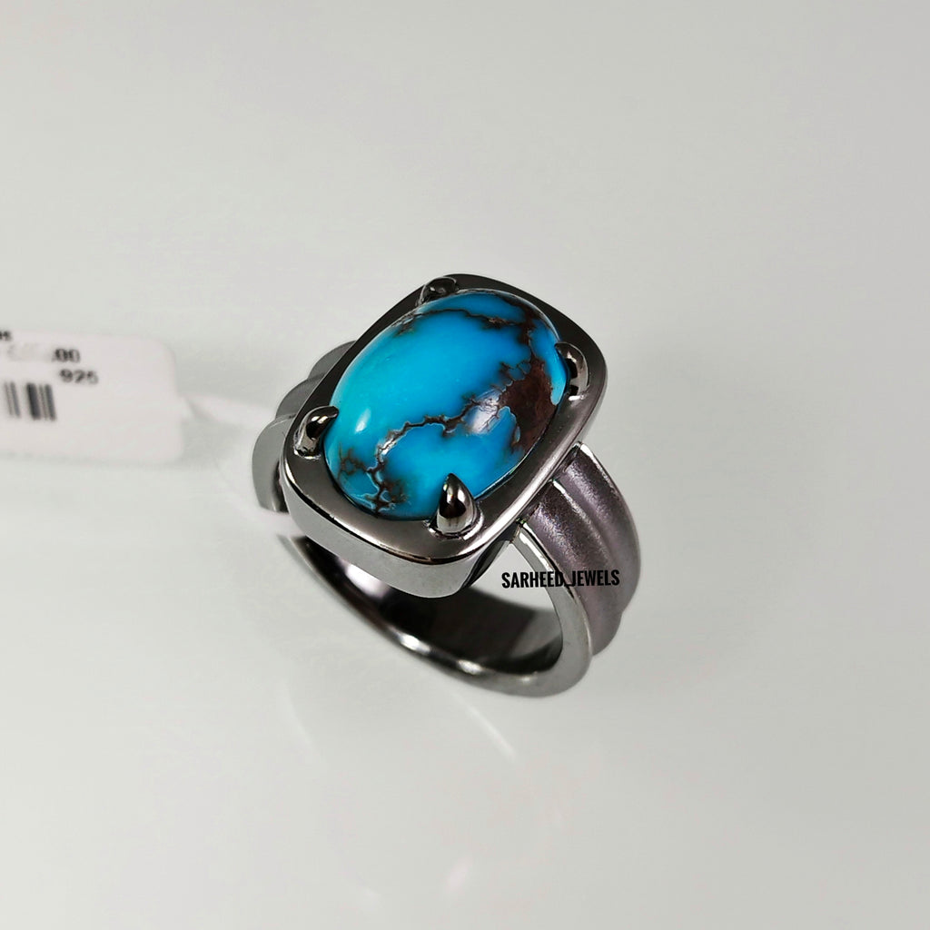 Natural Turquoise Men Ring