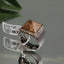 Natural Spinel and Brown Diamond Men Ring