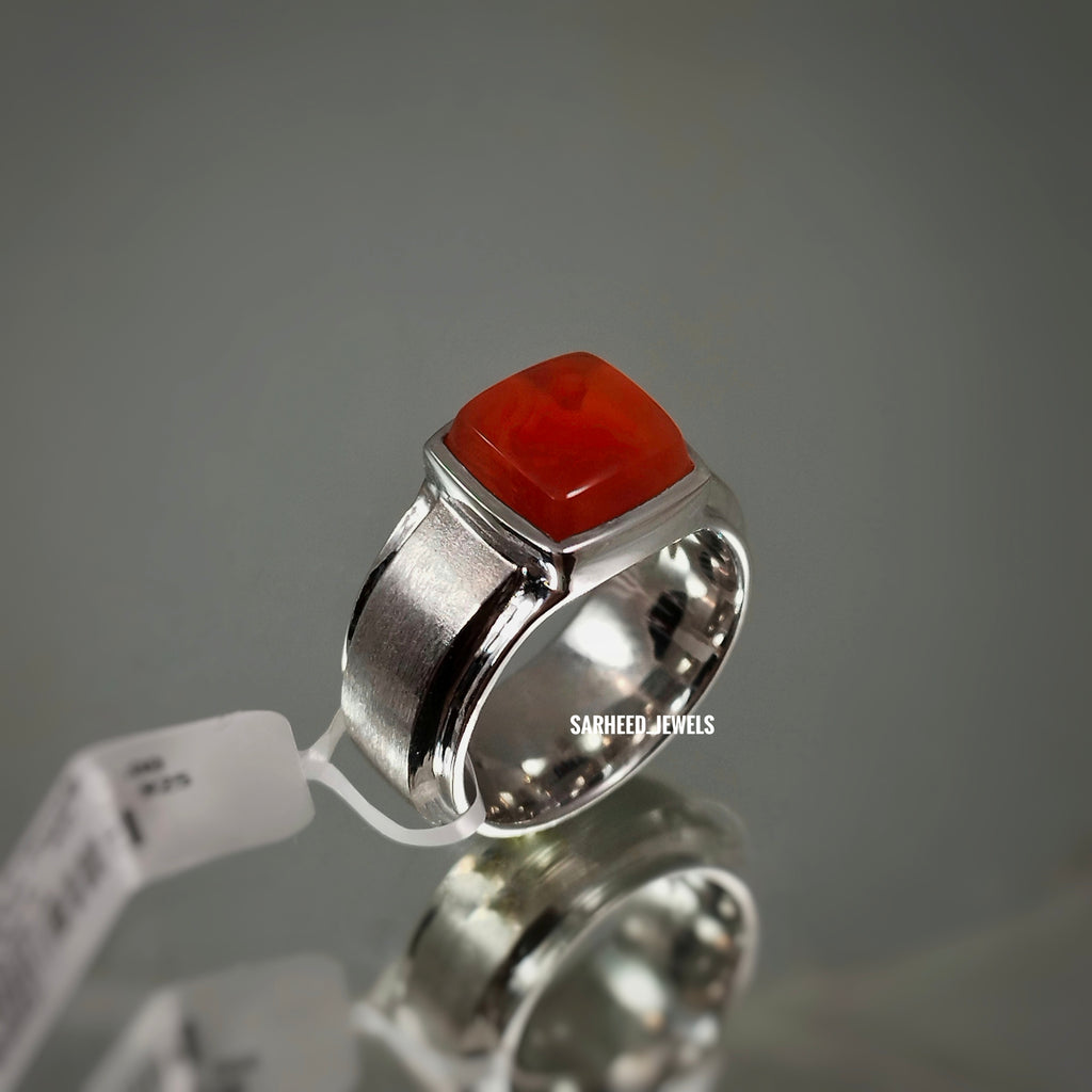 Natural Agate Men Ring