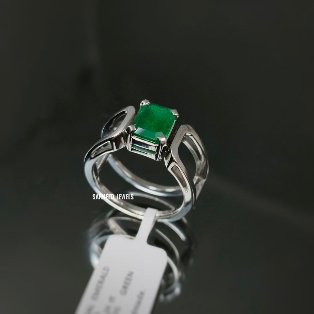 Natural Emerald Men Ring