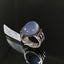 Natural Agate and Blue Diamond Men Ring