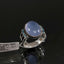 Natural Agate and Blue Diamond Men Ring