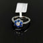 Natural Sapphires and Diamond White Gold Ring