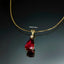 Natural Ruby and Diamond Gold Necklace