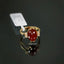 Natural Agate and Diamond Gold Ring