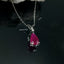 Natural Ruby and Diamond White Gold Necklace