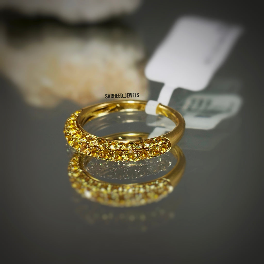 Natural Yellow Sapphire Gold Ring