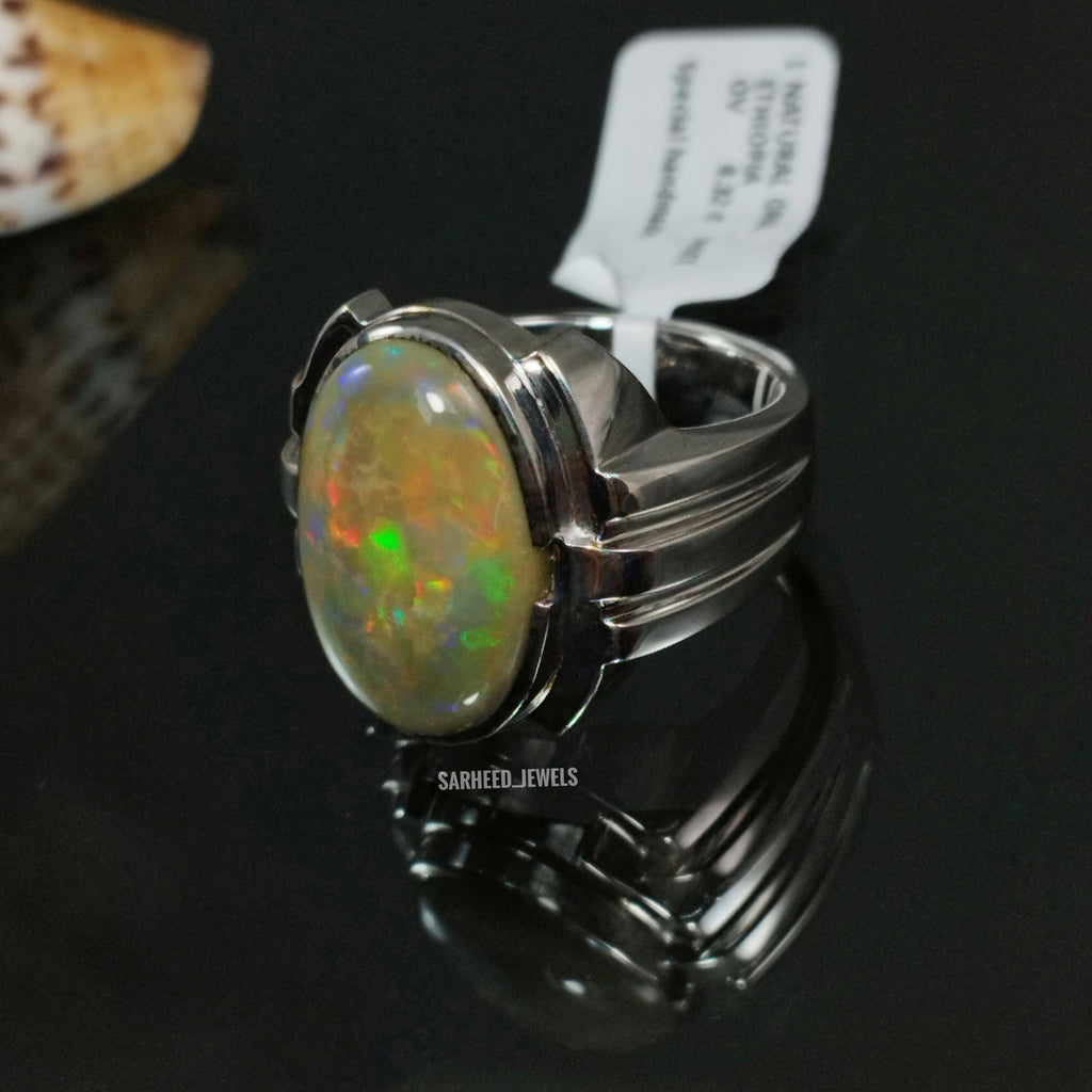 Natural Opal Men Ring