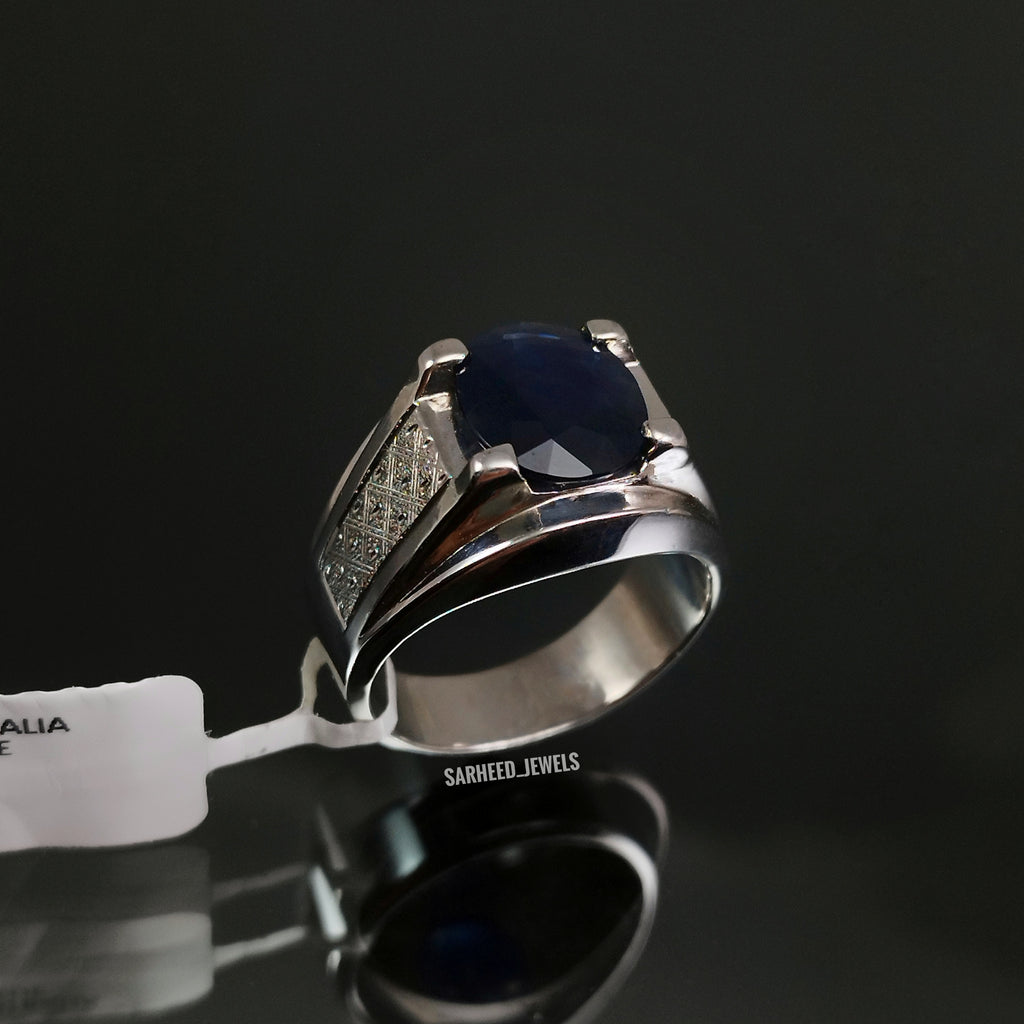 Natural Sapphire Men Ring