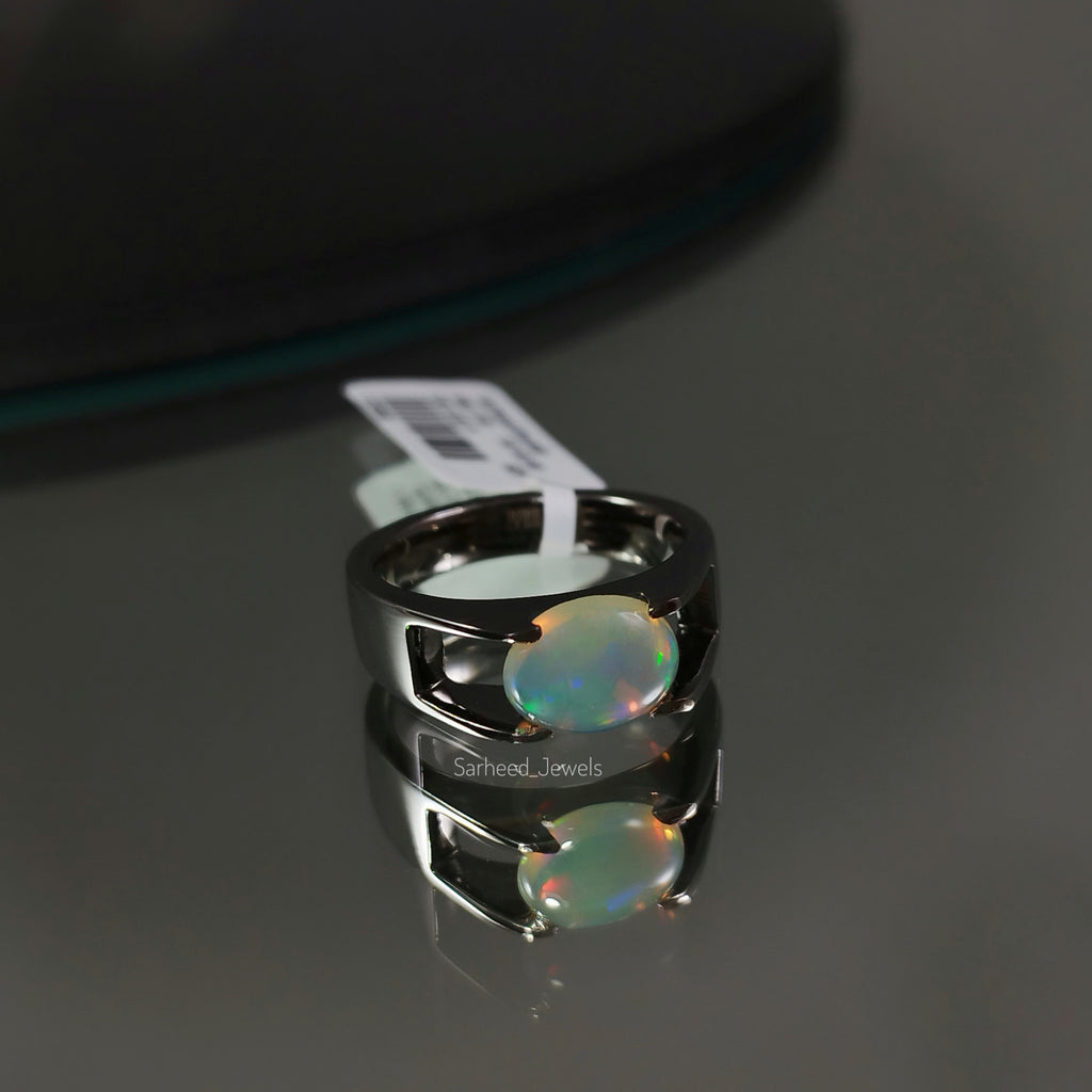 Natural Opal Men Ring