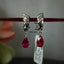 Natural Rubies and Diamond White Gold Earrings