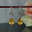 Natural Citrine and Diamond White Gold Earrings