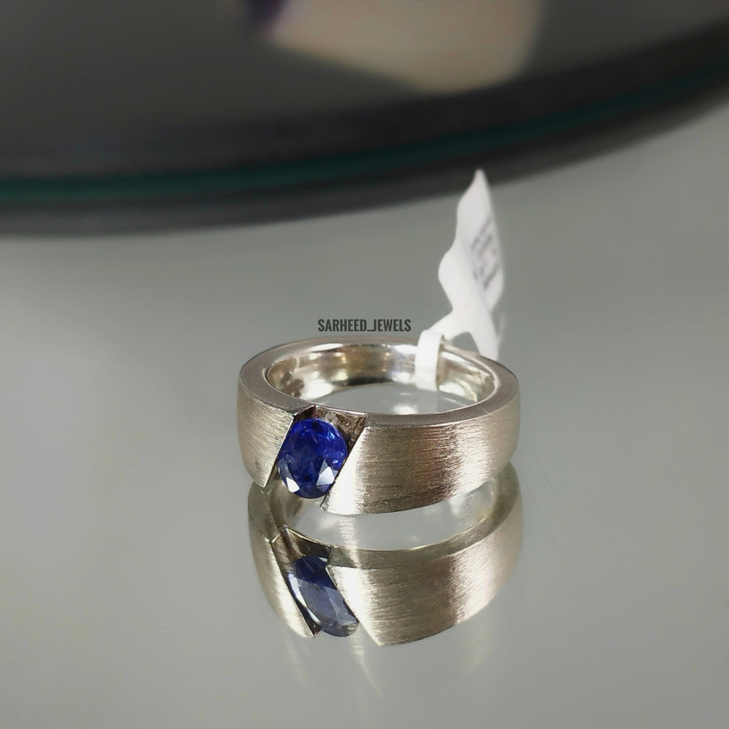 Natural Sapphire Men Ring
