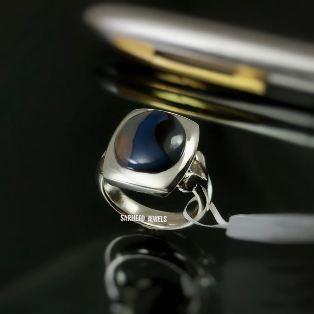 Natural Agate Men Ring